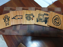 Load image into Gallery viewer, Engraved Coasters Handmade Solid Mahogany