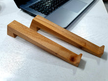 Load image into Gallery viewer, Portable Wooden Laptop Risers / Stand (Sold by Pair) Solid Mahogany with Pouch